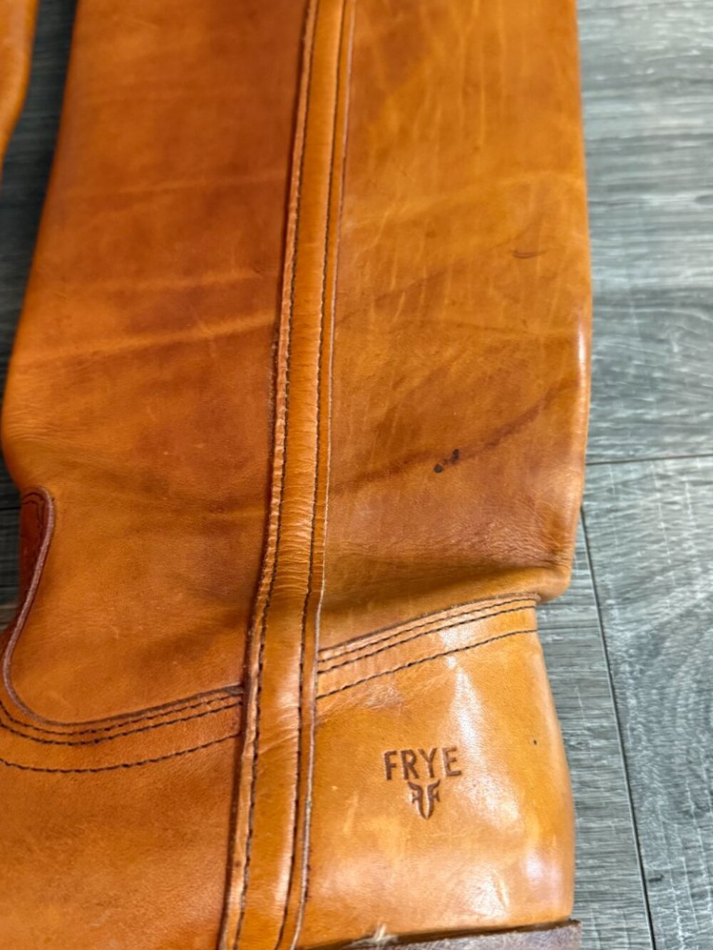 Vintage Frye Campus Cuff 1970s Boot Embroidered Rim Women Size 10 AA - Picture 3 of 8